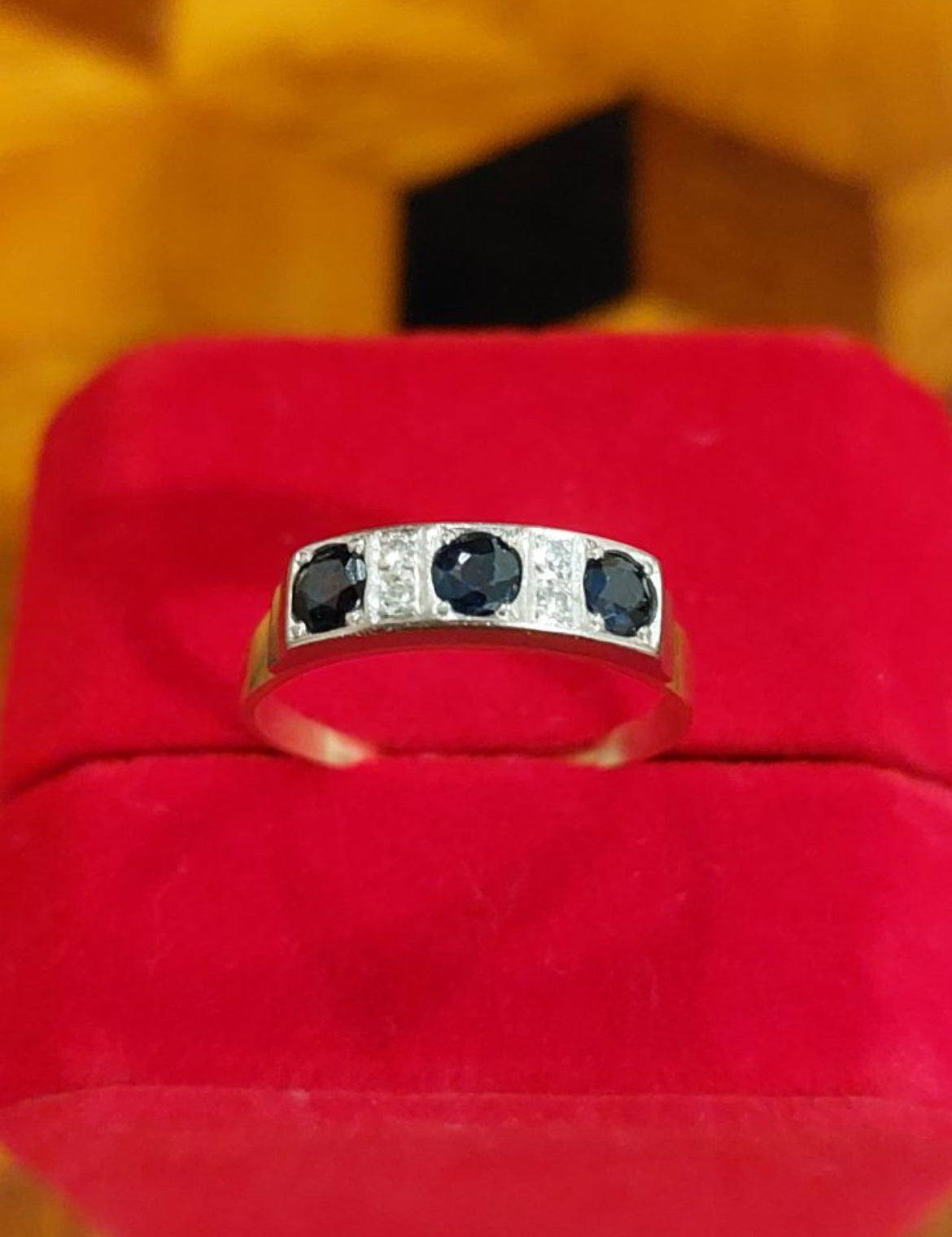 Sapphire and diamond ring