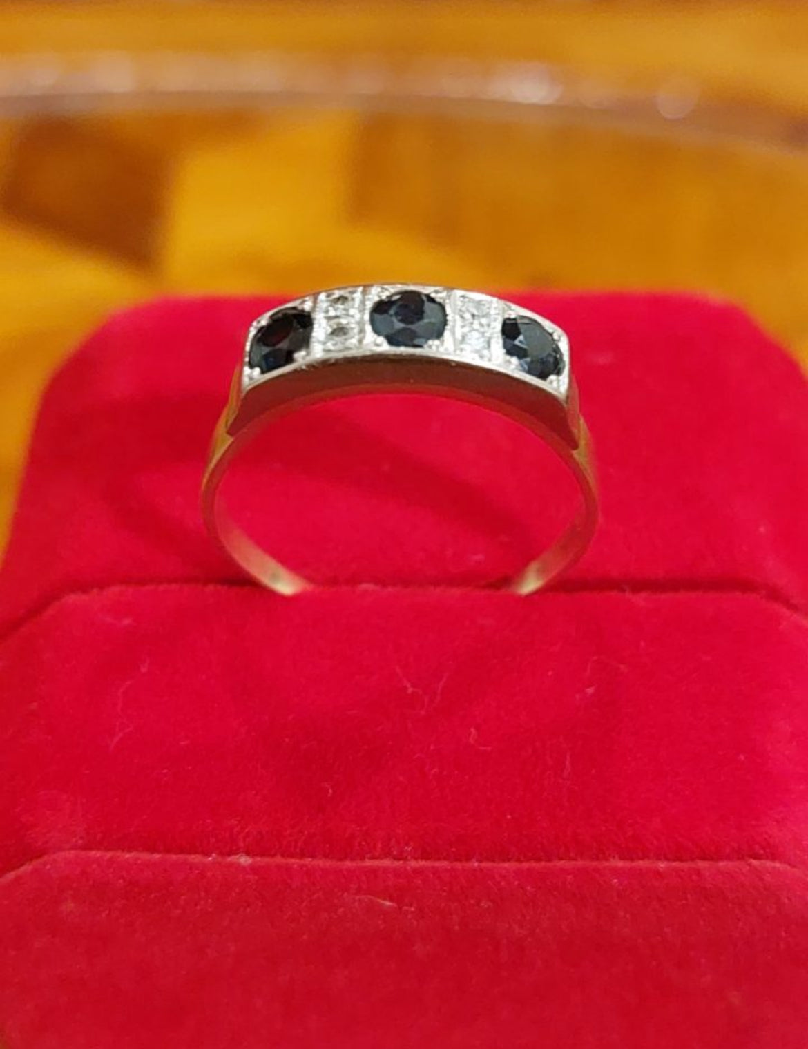 Sapphire and diamond ring
